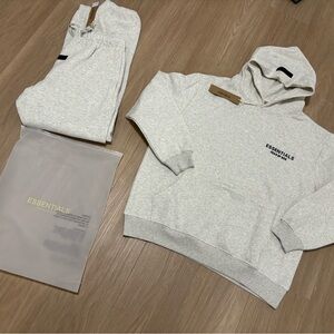 Essentials Gray Men's hoodie set with dust bag New with tags